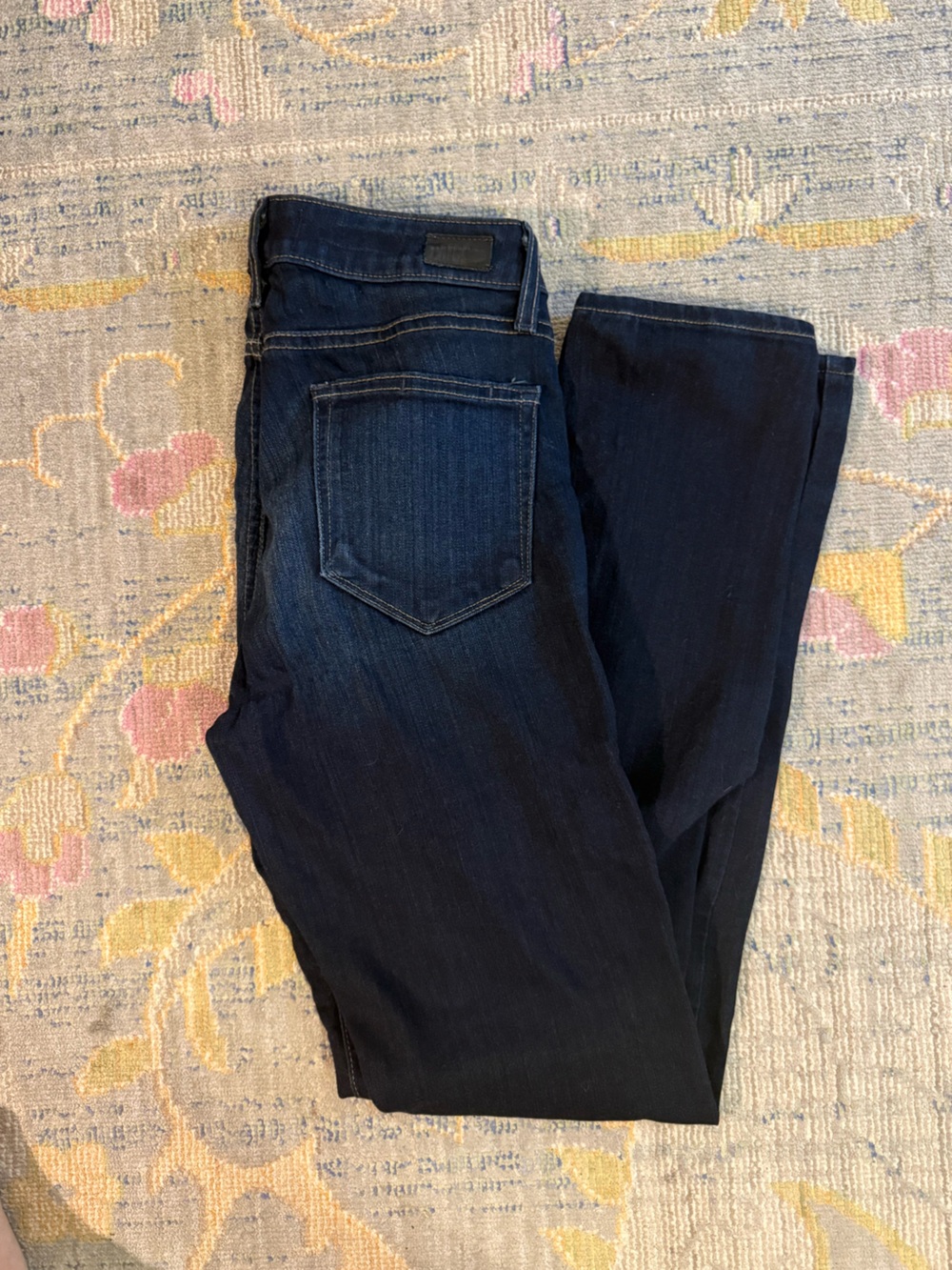 PAIGE Skyline Skinny Mona Jeans in Dark Blue Wash